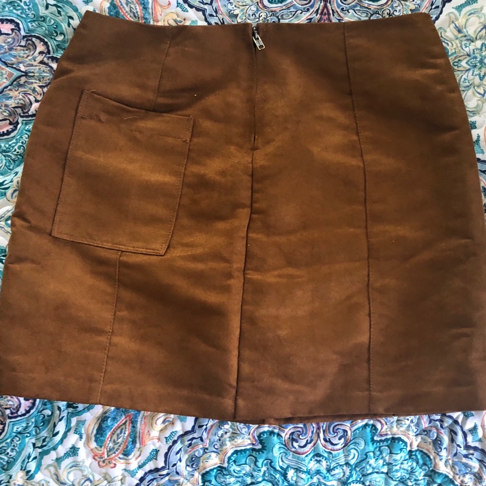 Suede tan skirt